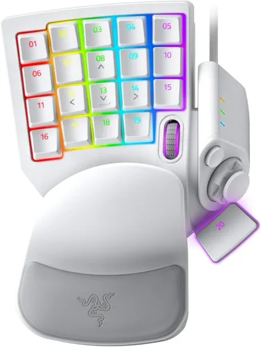 Vista 8 de Razer Teclado de juegos Tartarus V2: Interruptores de teclas de membrana Mecha - Teclado de una mano - 32 teclas programables - Iluminación Chroma