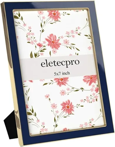 Vista 25 de eletecpro 4x6 Enamel Picture Frame with Real Glass Cover, Pink, 1-Pack Rosa con oro