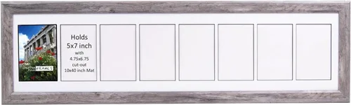 Vista 27 de Creative Picture Frames Marco de Fotos Negro con 2 Aberturas de Vidrio que Contiene Fotografías de 5 por 7 Pulgadas con Paspartú Negro de 10X12
