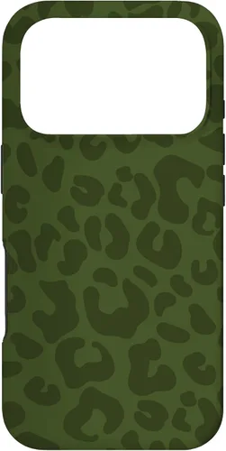 Vista 30 de Olive Military Green Cheetah Leopard Print Animal Skin Case for iPhone 17