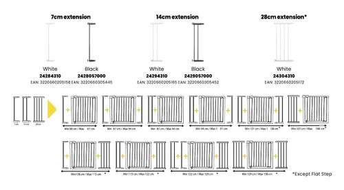 Vista 6 de Safety 1st Extensiones de 5.5 in para puerta de ajuste a presión