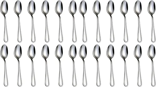 Vista 10 de Cucharitas de acero inoxidable 18/0 cucharas de té 6 piezas, 6.29 pulgadas para el hogar, cocina restaurante, Slilver