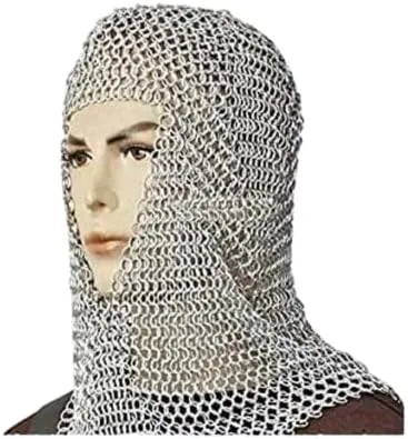 Vista 2 de WAIZ Casco medieval cruzado de aluminio con cuello en V, Transparente