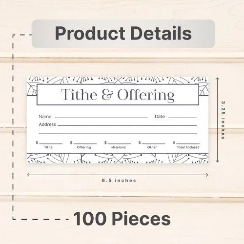 Vista 5 de Sobres de ofrendas para la iglesia de Swanson Christian Products Offering Tithe & Offering Purple/White 100
