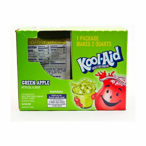Vista 6 de Kool-Aid Mezcla de bebida sin azúcar de manzana verde y sandía, sin azúcar, cero calorías, 48 unidades, sin cafeína, 1 caja de cada sabor