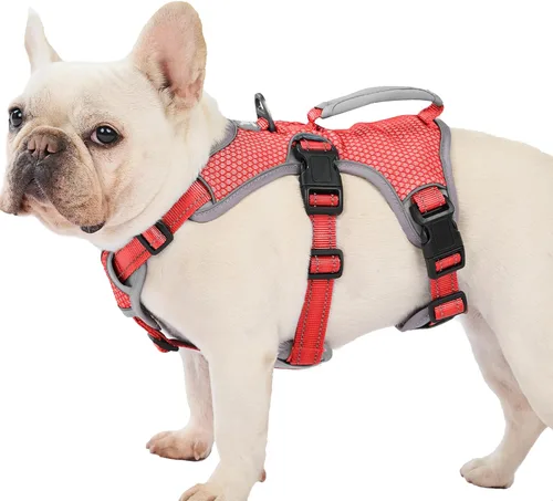 Vista 16 de Huntboo - Arnés para perro a prueba de escape, arnés reflectante con asa, duradero, chaleco ajustable para perros pequeños, medianos y grandes