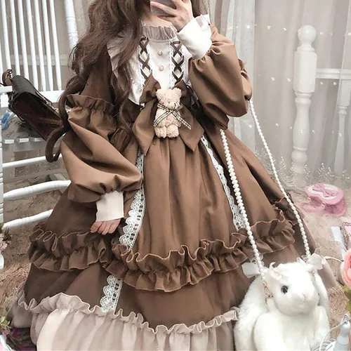 Vista 4 de Sunny Fanny OU Kawaii Lolita vestido de anime vestido de Pascua para adolescentes disfraz de conejita traje de sirvienta vestido de delantal