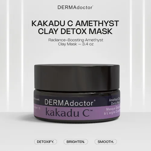 Vista 8 de DERMAdoctor Kakadu C - Máscara de desintoxicación de arcilla de amatista, 1.69 onzas líquidas 15-minute detox • Absorbs excess oil • Lactic-acid