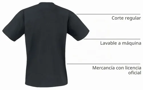 Vista 4 de Metallica Camiseta Papa Het Guitar Band Logo Oficial Hombres Negro Talla XL