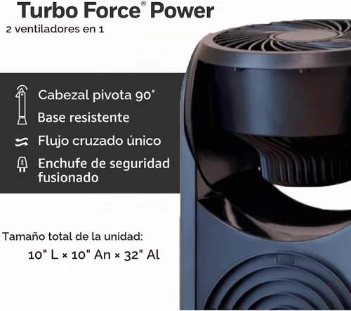 Vista 6 de Honeywell TurboForce - Ventilador de torre, color negro