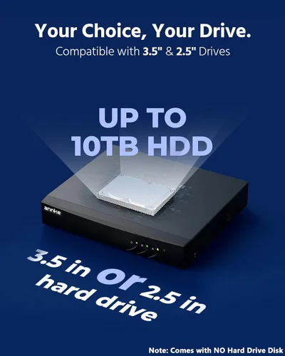 Vista 14 de ANNKE Sistema de cámara de seguridad con cable analógico de audio bidireccional de 8 canales 3K, sin HDD