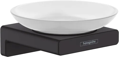 Vista 6 de hansgrohe AddStoris 41746340 - Jabonera en cromo negro cepillado, accesorios de 2 pulgadas