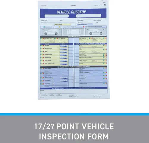 Vista 3 de SSWBasics Formulario de inspección de vehículos de 17/27 puntos, 8 1/2 pulgadas de alto x 11 pulgadas de ancho, paquete de 100