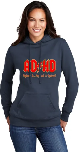 Vista 31 de Go All Out Sudadera con capucha para hombre y mujer con texto en inglés "Highway To Hey Look A Squirrel" Negro