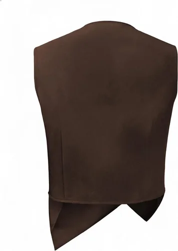 Vista 2 de GORGLITTER Chaleco de traje para hombre, chaqueta de corte ajustado Marrón