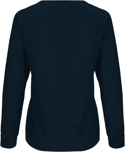 Vista 4 de Blczomt Sudadera suave con cuello redondo para mujer, color liso, manga larga, ajuste holgado, informal, para otoño