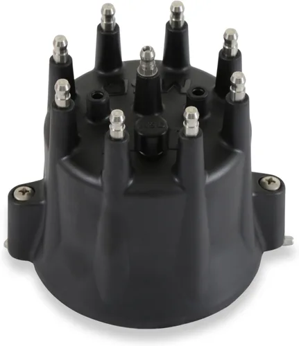 Vista 4 de MSD 84333 Negro, Tapa de distribuidor V8 con terminales HEI y retenedor de cable de bujía