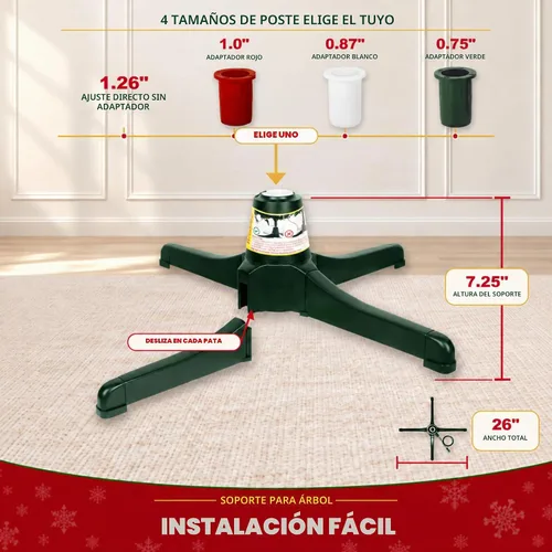 Vista 6 de GREATDAY - Soporte musical giratorio para árbol de Navidad con control remoto, altavoz Bluetooth, 10 canciones, rotación de 360°, se adapta a