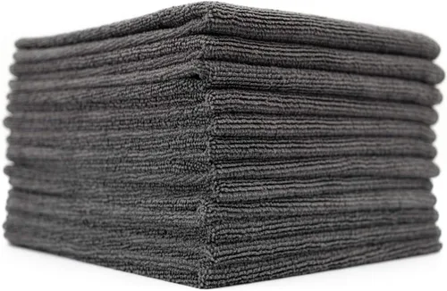 Vista 14 de (Paquete de 12) 16" x 16" toallas de limpieza de microfibra de grado comercial para usos múltiples, altamente absorbentes, sin pelusa, sin manchas