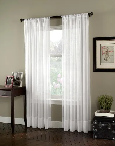 Vista 8 de Curtainworks 1Q804004OY Soho Voile Cortina Panel 1Q804004OY, 144", Oyster
