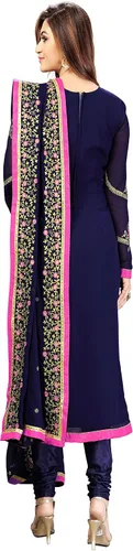 Vista 2 de TRENDMALLS Conjunto de traje de Salwar indio Georgette bordado indio Salwar vestido étnico