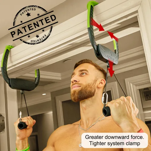 Vista 10 de Portable Pull Up Bar for Doorway, 2 Independent Handles, No-Screw Design