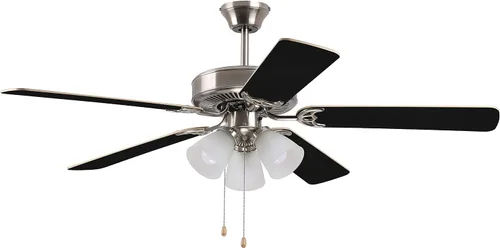 Vista 2 de LITEX INDUSTRIES - Ventilador de techo LED de níquel satinado de 52" con 3 luces - ELC52SN5L3 (10280)