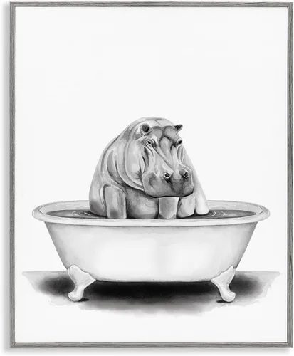 Vista 42 de Lindo conejo bebé en toallas de baño burbujas de jabón' Arte Giclée enmarcado