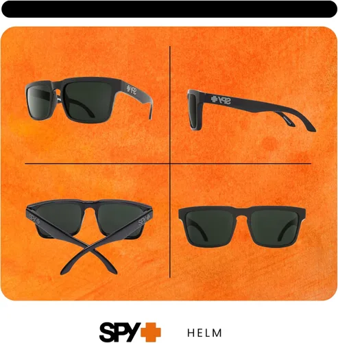 Vista 3 de Spy Gafas de sol cuadradas para hombre y mujer + paquete con kit de gafas de accesorios