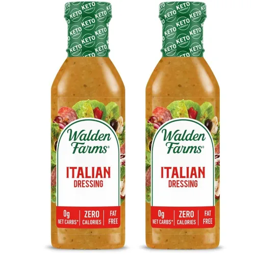 Vista 48 de Walden Farms Vinagreta balsámica de pera y blanca, sin calorías, sin gluten, baja en carbohidratos, apta para dieta cetogénica, vegana, sin azúcar