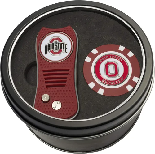 Vista 28 de Team Golf NCAA - Juego de regalo de lata unisex para adultos con herramienta Switchfix Divot y chip de golf
