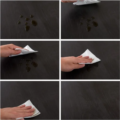 Vista 3 de LIBERECOO Mantel redondo de vinilo ajustable con reverso de franela, borde elástico, impermeable, resistente a las manchas, lavable, se adapta a
