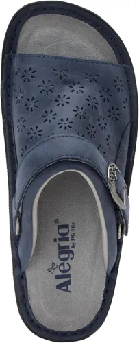 Vista 4 de Alegria Womens Klover - Leather Adjustable Slide - Timeless Comfort, Arch Support and Stylish Women's Shoe for Easy Step In - Slip-Resistant
