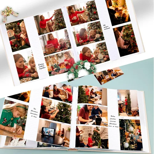 Vista 8 de Álbum de fotos de 600 bolsillos 4x6 con espacio para escribir, álbum de fotos de gran capacidad 4x6 que contiene 600 fotos horizontales