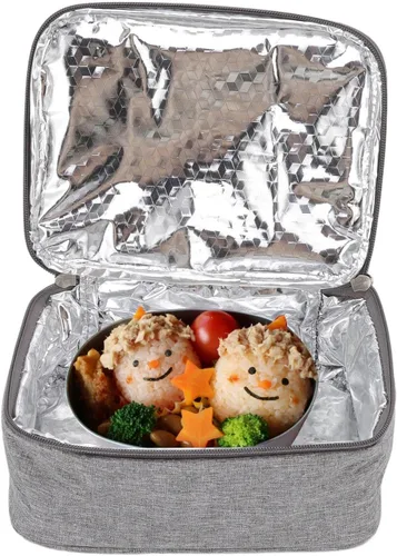 Vista 6 de Fiambreras portátiles con carga USB, mini lonchera eléctrica portátil, calentador de alimentos, calentador de alimentos, bolsa de almuerzo