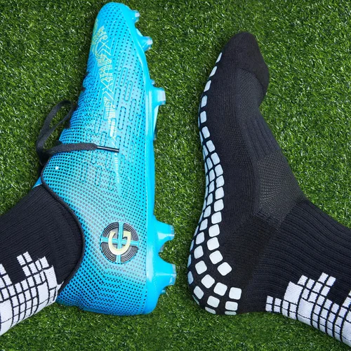 Vista 4 de 13 pares de calcetines de fútbol antideslizantes para hombre, almohadillas de agarre, calcetines atléticos para fútbol, baloncesto, deportes