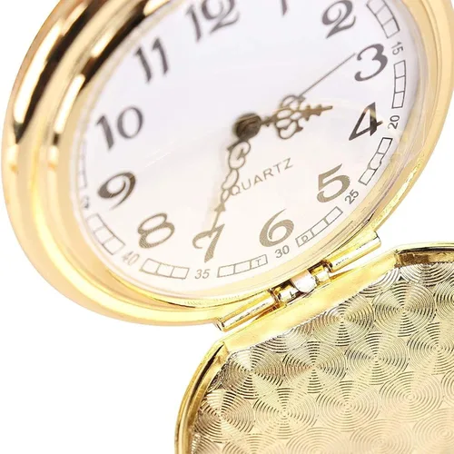 Vista 5 de alladaga Juego de 2 relojes de bolsillo clásicos con cadena para hombre y mujer