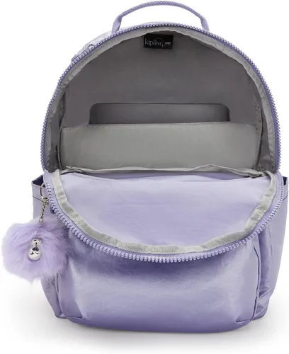 Vista 3 de Kipling Mochila Seoul Gm para mujer Amatista Aura Metálica