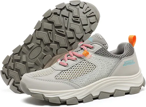 Vista 4 de Zapatos de senderismo para hombre, zapatos de senderismo para mujer, zapatos de senderismo para caminar, senderismo, camping, entrenamiento