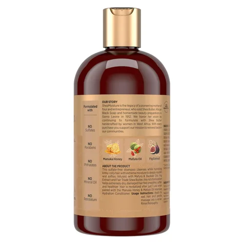 Vista 2 de Champú de intensa hidratación de miel de manuka y aceite de mafura, 13 onzas, de SheaMoisture