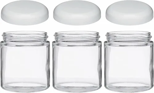 Vista 19 de JARMING COLLECTIONS Frascos de vidrio Mason de 16 onzas con tapas de plástico sin BPA – Frascos Mason de boca regular para beber y almacenar