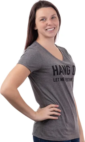 Vista 3 de Camisetas divertidas para mujer, con frase sarcástica y con cuello en V