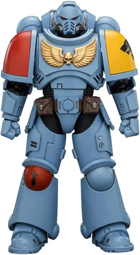 Vista 22 de JOYTOY 1/18 Warhammer 40,000 Figura de acción Space Wolves Hvarl Colección Red-Blade Modelo Regalo de cumpleaños Jt00140