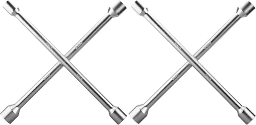 Vista 9 de CARTMAN - Llave universal profesional de tubo de 36 cm, llave de hierro para neumáticos de 4 vías, negra
