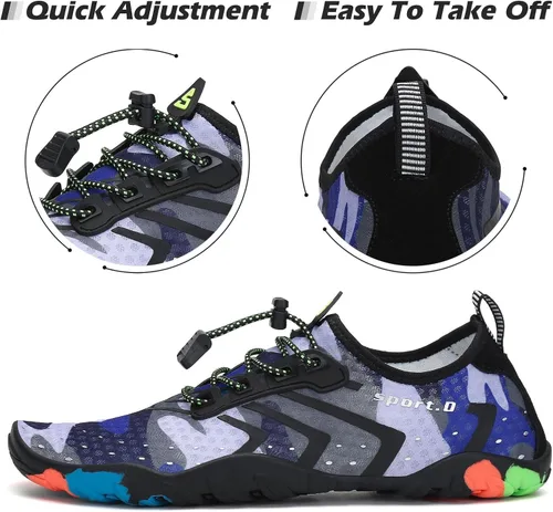 Vista 4 de Mishansha - Zapatos de agua para hombres y mujeres, secado rápido, para natación, buceo, surf, deportes acuáticos, piscina, playa, senderismo, yoga.