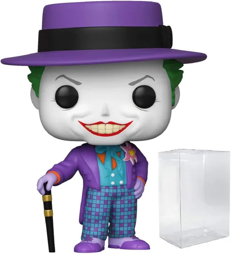 Vista 8 de POP DC Heroes: Batman 80th - Joker with Hat (1989) Funko Pop! Figura de vinilo (empaquetada con funda protectora compatible con POP Box)