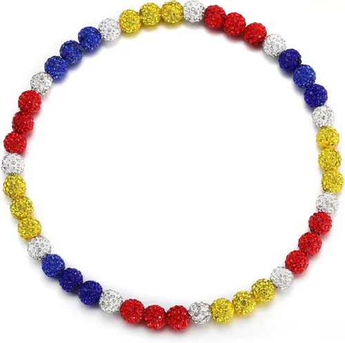Vista 43 de Collar de Cadena de Béisbol con Perlas para Hombres, Regalos de Collar de Béisbol de la Colección Bling Ice para Niños, Collar de Accesorios