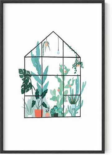 Vista 11 de HAUS AND HUES Arte de pared con estampado bohemio de mediados de siglo, póster minimalista moderno y estampado bohemio neutro, pintura de hojas