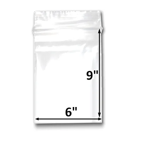 Vista 12 de 200 bolsas de plástico transparente de 6 x 9 pulgadas, bolsas de polietileno con cierre resellable de 2 mil con cierre resellable Claro
