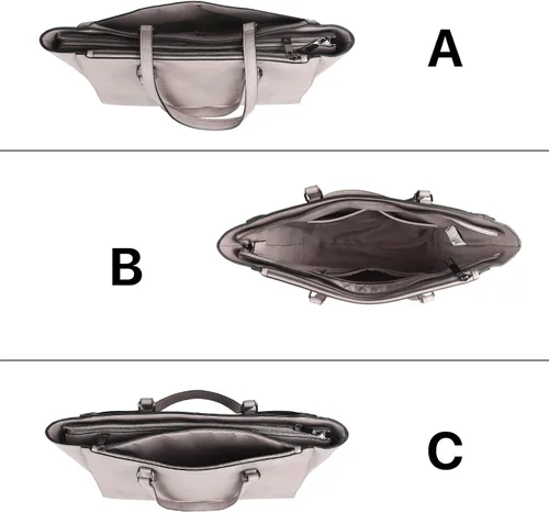 Vista 3 de LUCSIS Bolso de mano y bolso de mano para mujer bolso de asa superior elegante maletín de hombro bolso de trabajo bolso de negocios